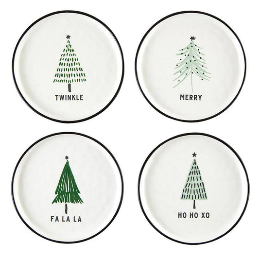 Santa Barbara Design Green Tree Dish - Set of 4