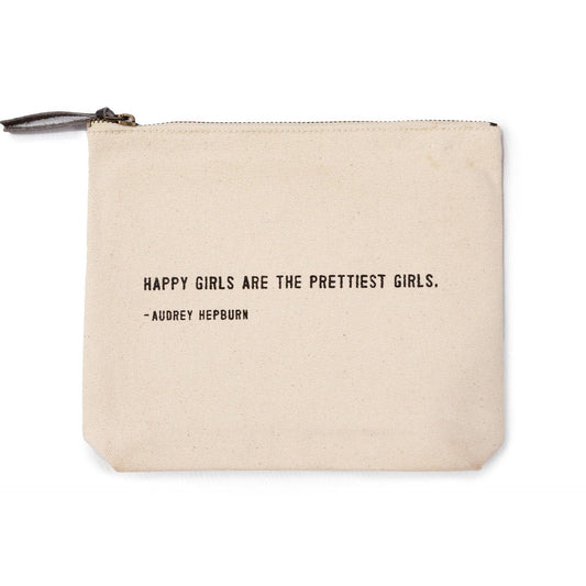 Sugarboo & Co - Happy Girls (Audrey Hepburn) Canvas Zip Bag