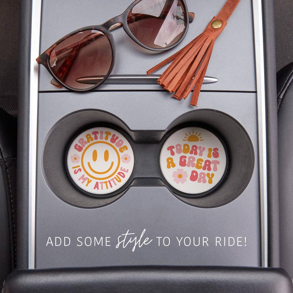 Clairmont & Co - Car Coaster Pack, Teenage Girl Gift, Happy, Bright and Fun