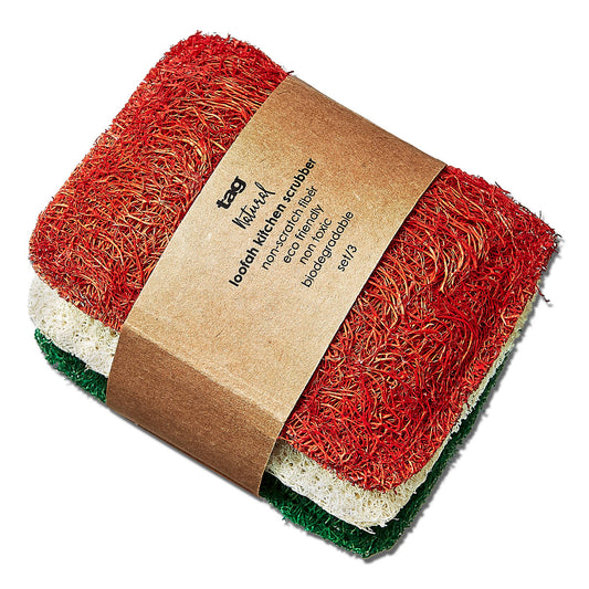 tag - Loofah Kitchen Scrubber Set of 3 - Multi Primary