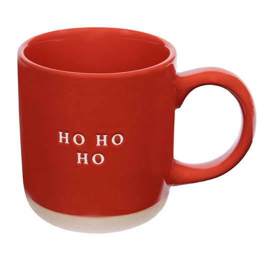 Sweet Water Decor - Ho Ho Ho Red Stoneware Coffee Mug - Christmas Decor