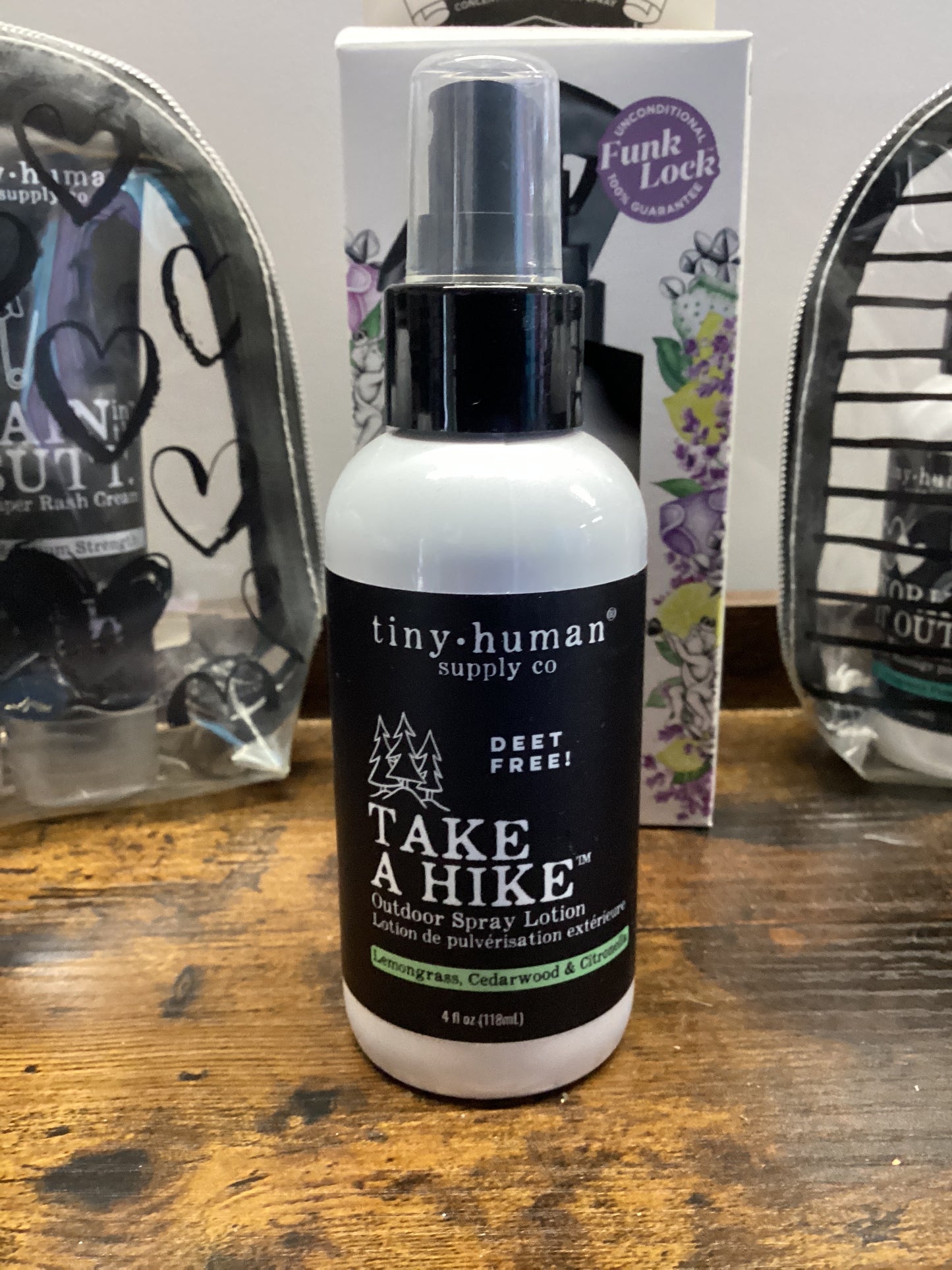 Tiny human/take a hike/outdoor spray lotion/4oz