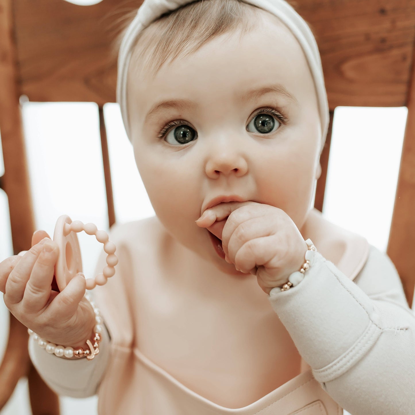 Bleu La La - Classic -Vegan leather bib 0-12 months