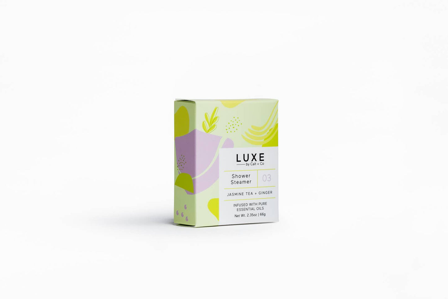 Cait + Co - Luxe Jasmine Tea + Ginger Shower Steamer Fizzy Bomb
