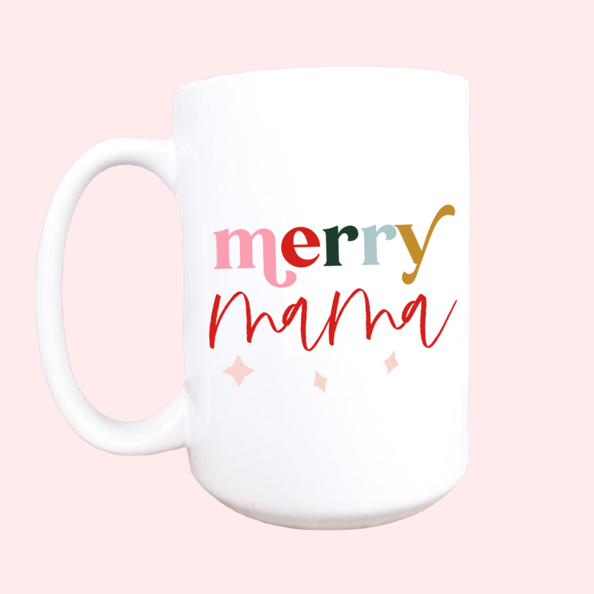 Mug and Mini - Merry mama ceramic coffee mug, Christmas coffee mug