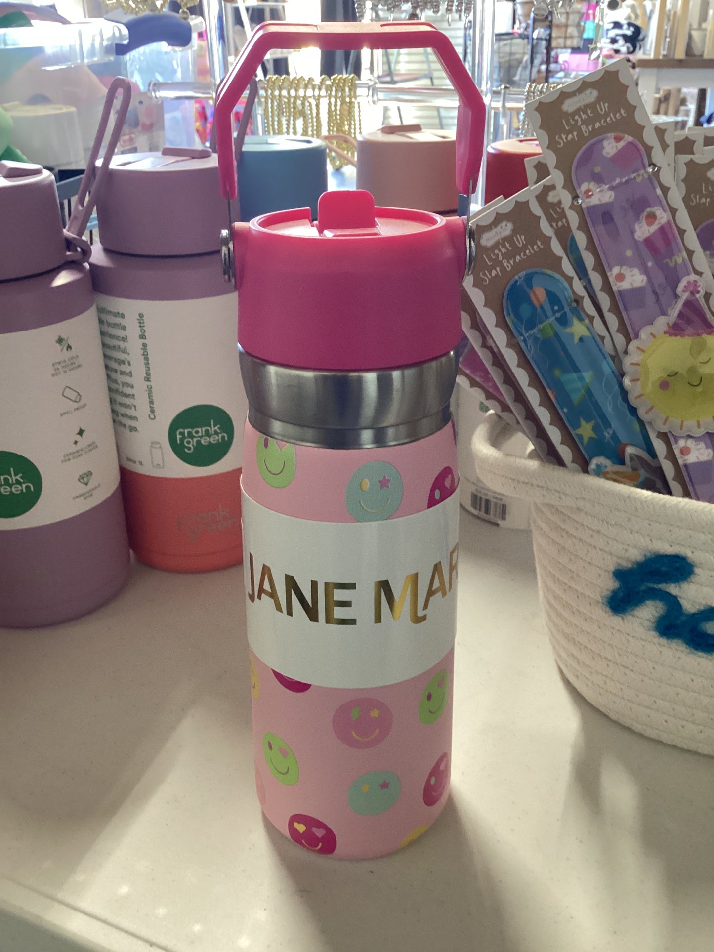 Happy Days Ahead 22 Oz. Water Bottle With Straw Cap