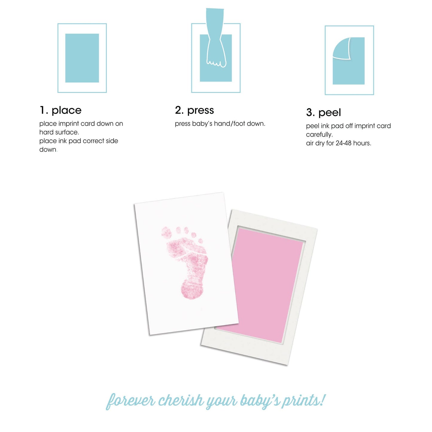 Pearhead - Baby Handprint or Footprint Clean-Touch Ink Pad Kit