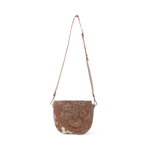 Bronco Ridge Handtooled Bag in Canyon Tan by MYRA