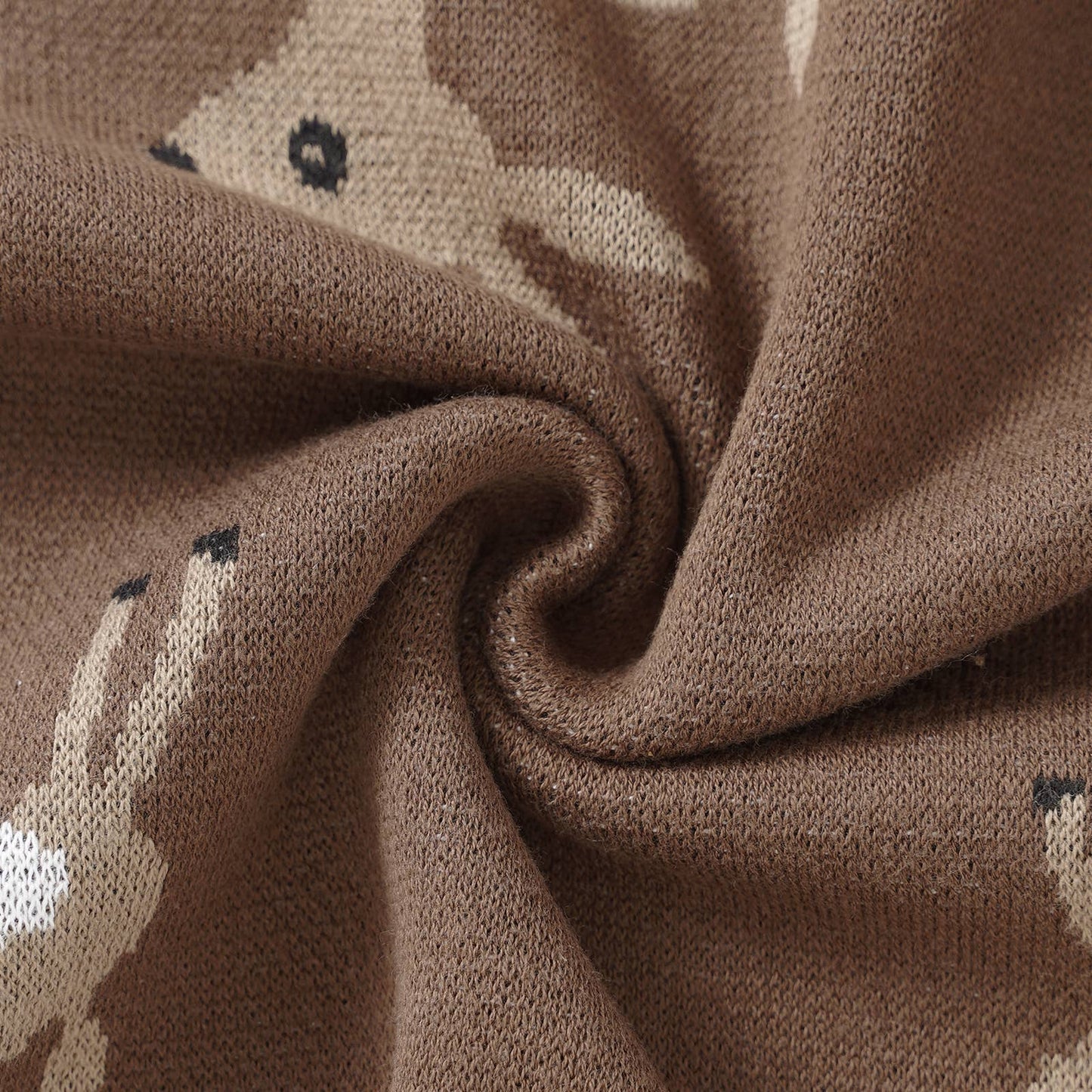 Bleu La La - 100% Luxury Cotton Receiving Swaddle Baby Blanket - Deer