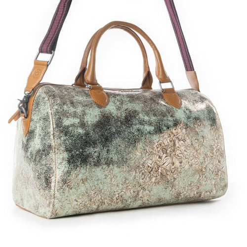 MYRA Ranger’s Echo Snake Print Leather Duffle Bag