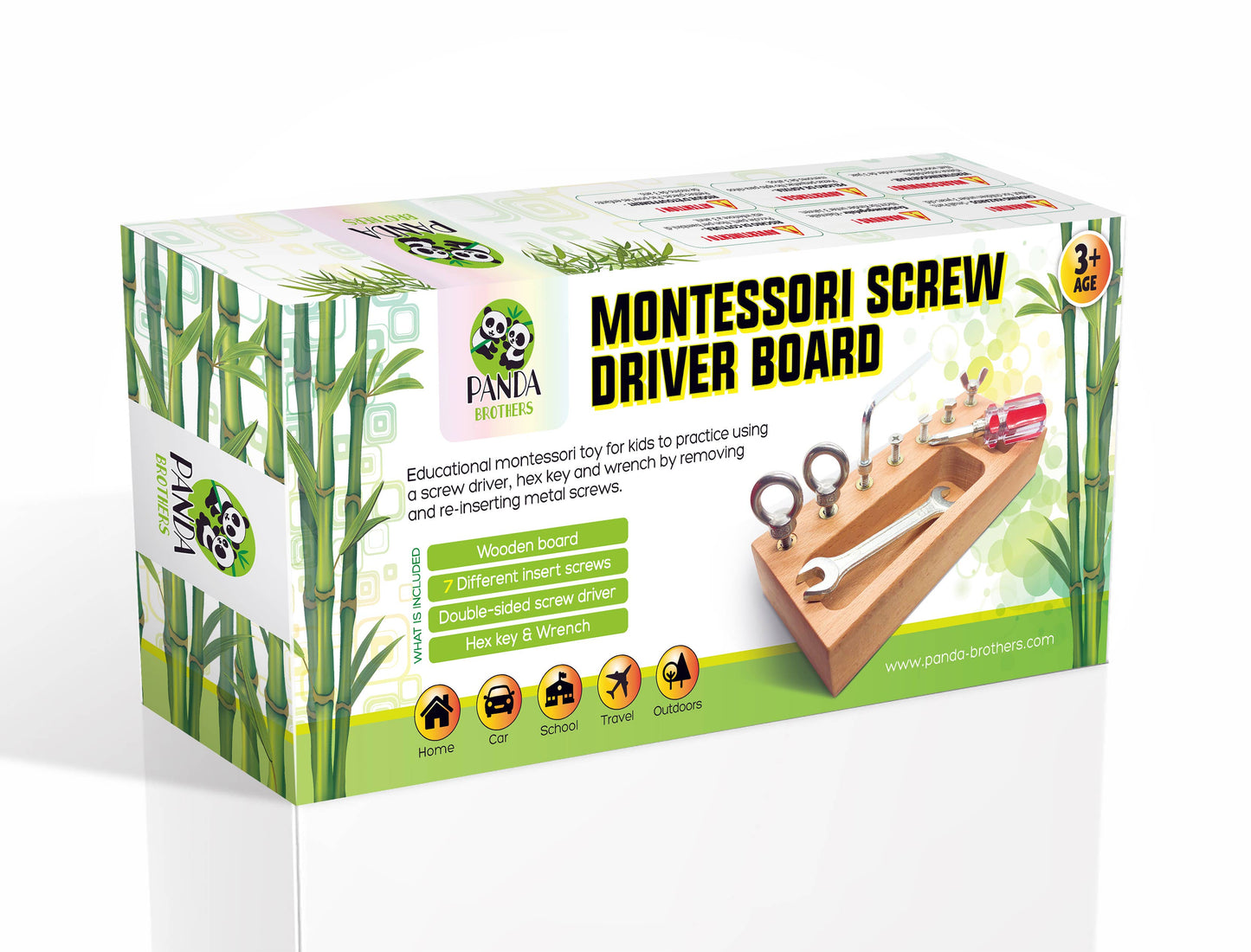 Panda Brothers - Montessori Wooden Screw Driver Set