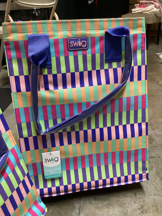 SWIG STRIPED LARGE TOTE BAG