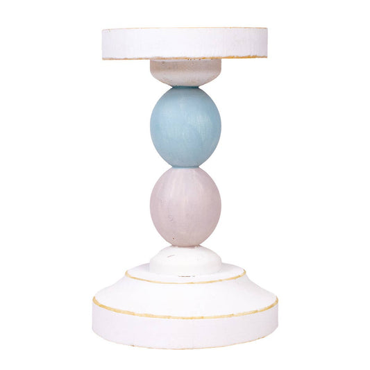 The Royal Standard - Egg Candle Holder   White/Pink/Blue   4.5x7x4.5
