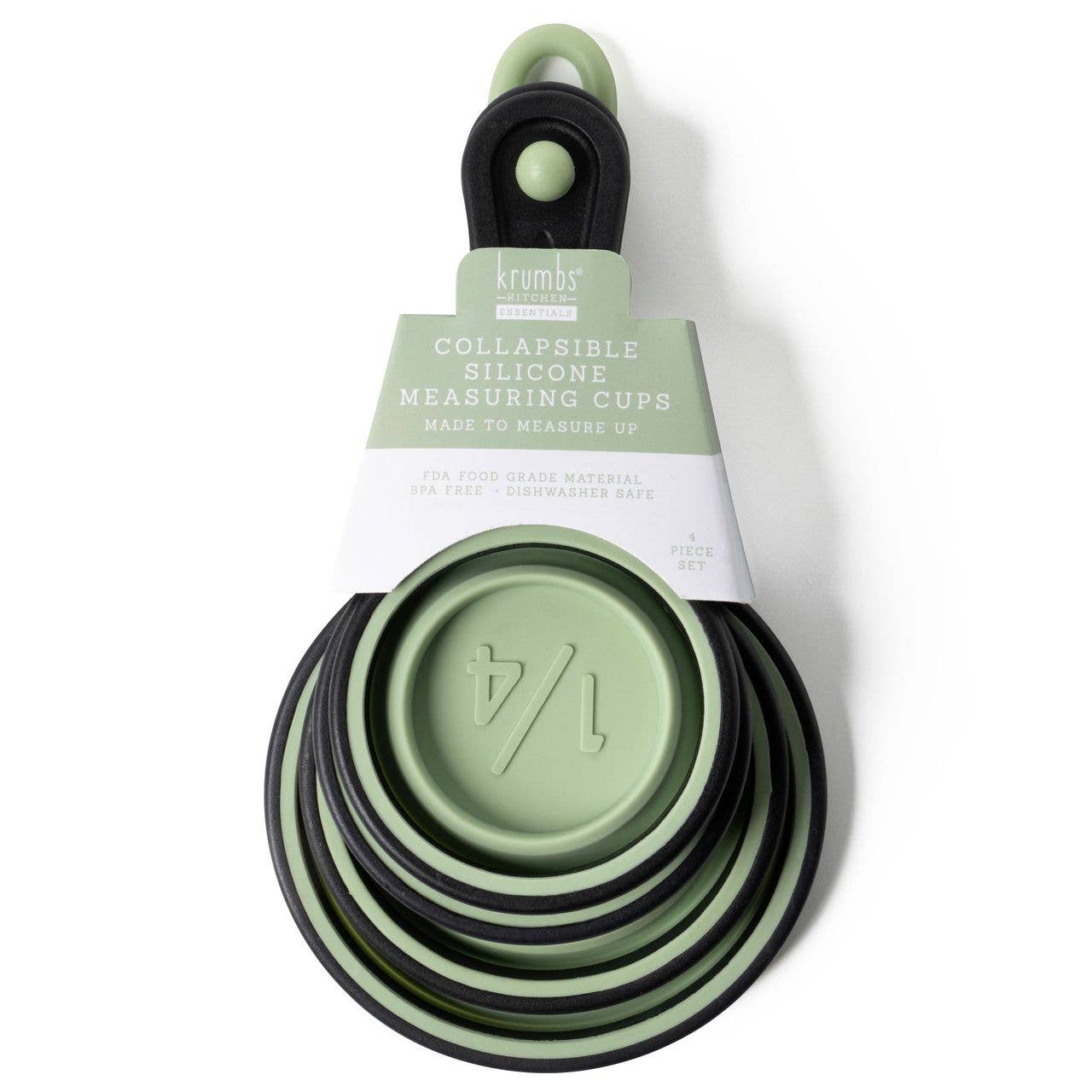 DM Merchandising - Krumbs Kitchen Silicone Collapsible Measuring Cups 4pcs Set