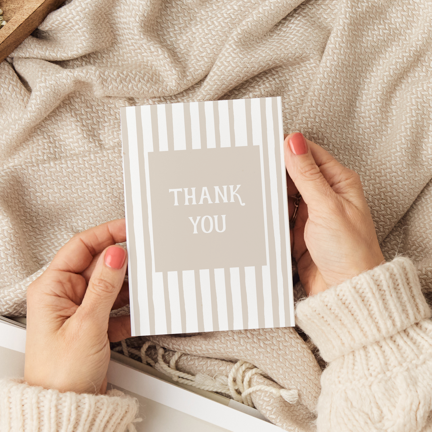 Porter Lane Home - Thank You Stripe Greeting Card