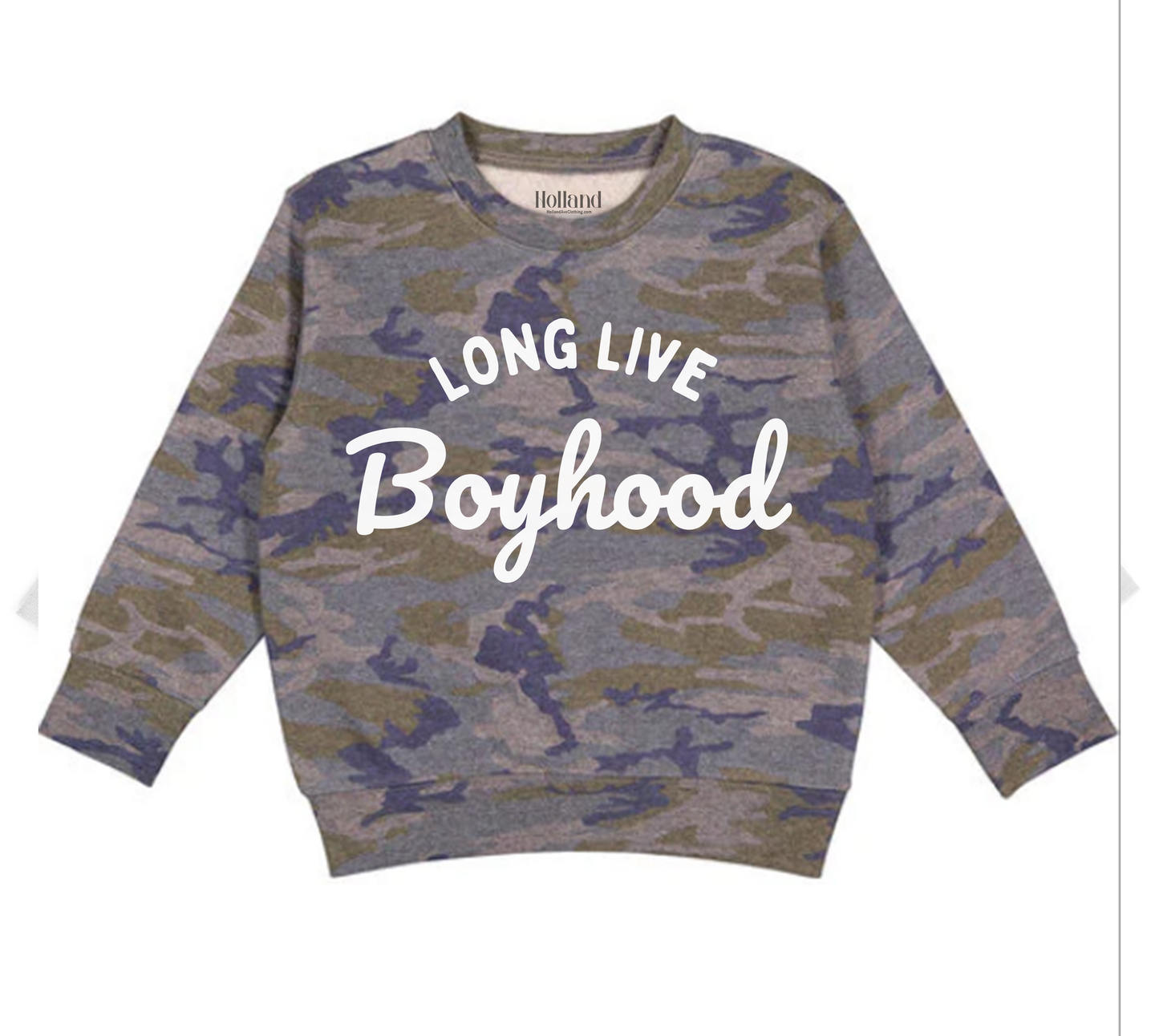 Holland Ave Clothing - Boyhood | Camo Sweatshirt
