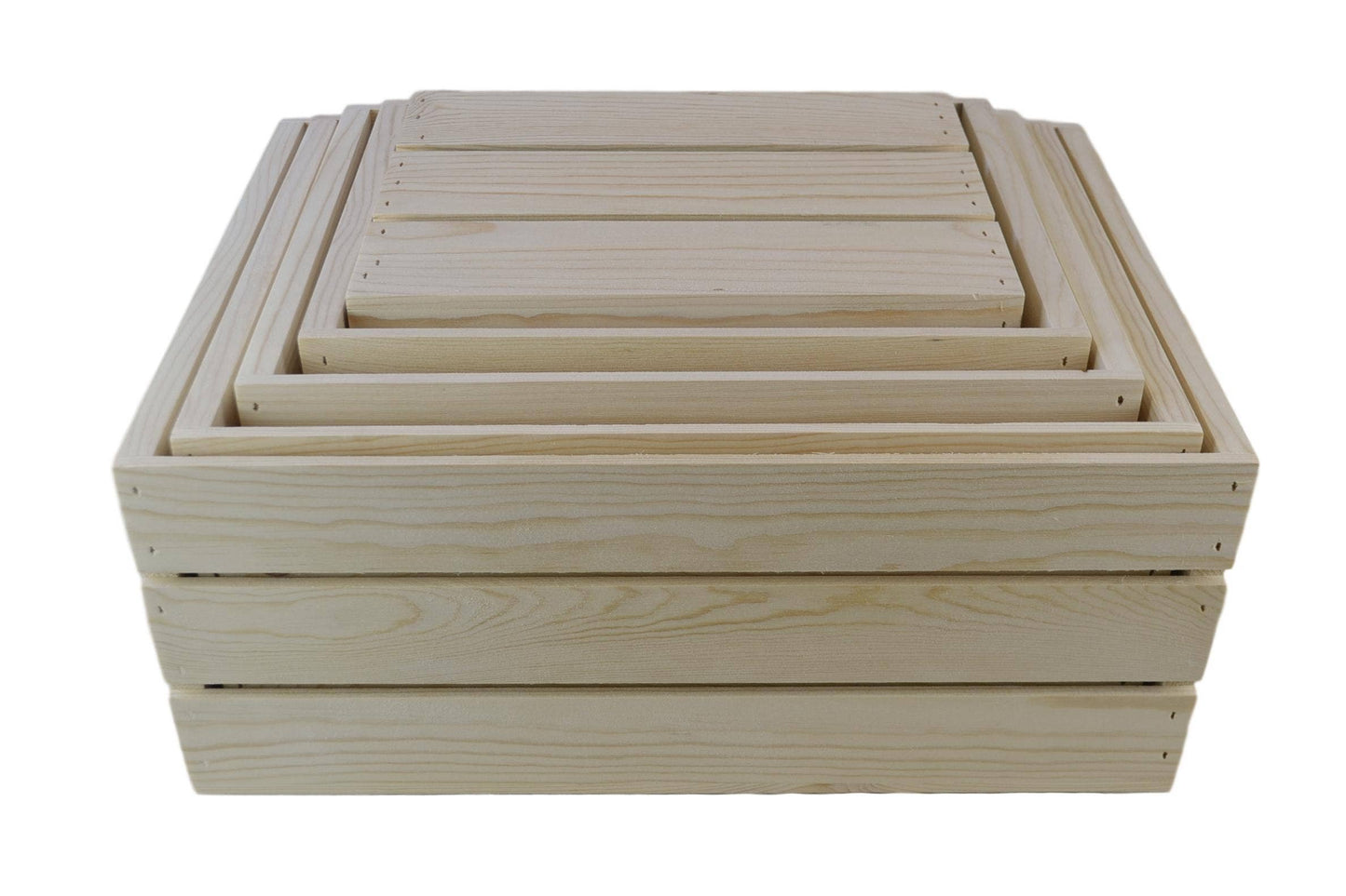 Poole & Sons Inc. - Slatted Wooden Nesting Crates 5 Piece (One Set)