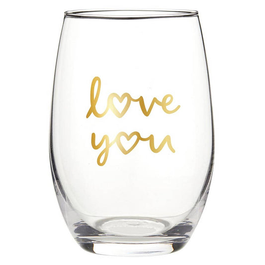 Slant Collections by Creative Brands - Wine Glass - Love You