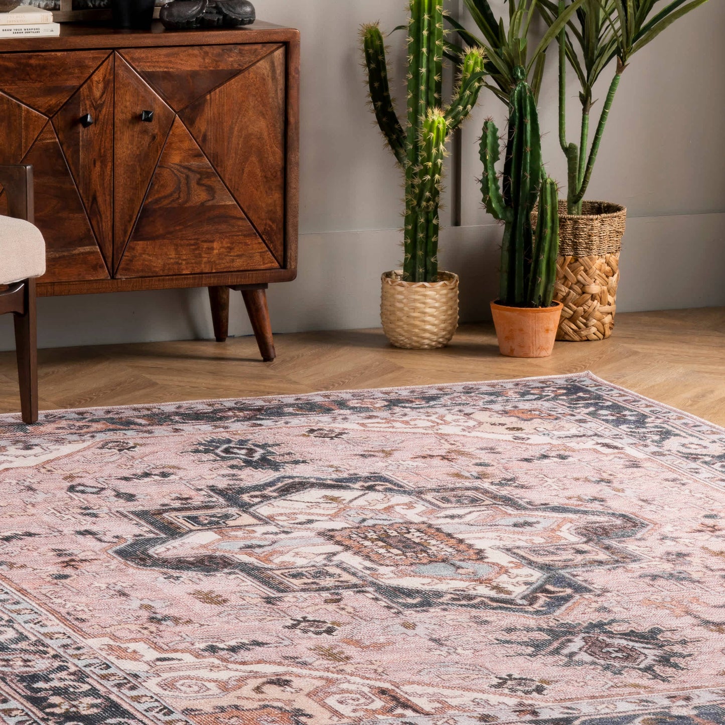 nuLOOM - Sasha Machine Washable Medallion Area Rug