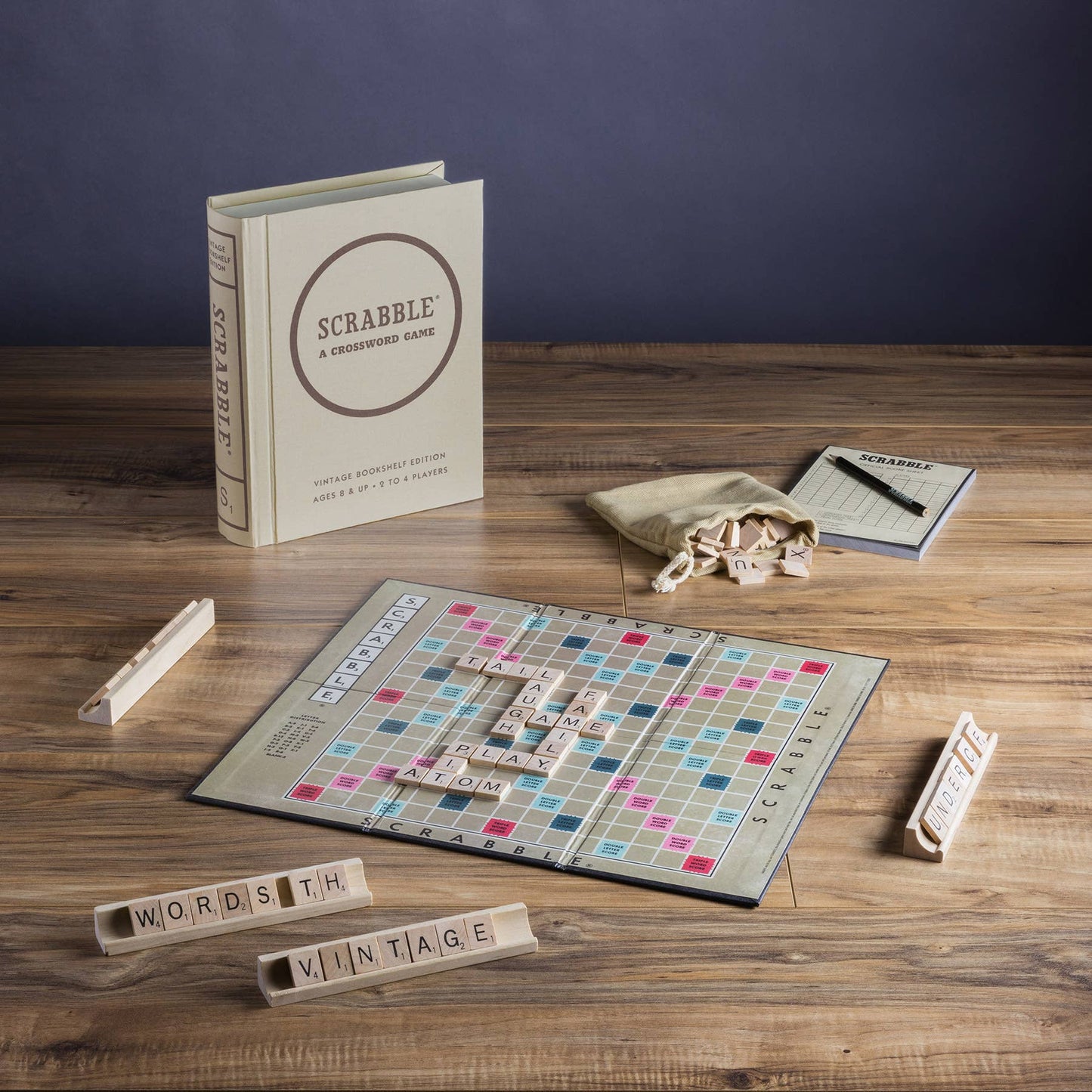 WS Game Company - Scrabble Vintage Bookshelf Edition