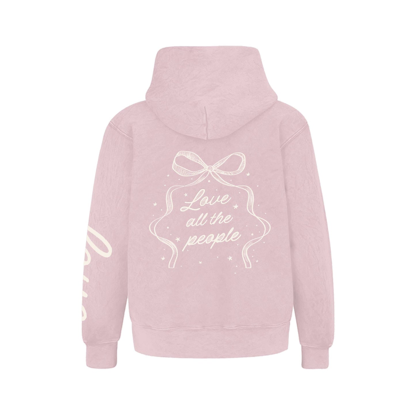 Port 213 - Kids Love People Hoodie-Washed Pink-Girls