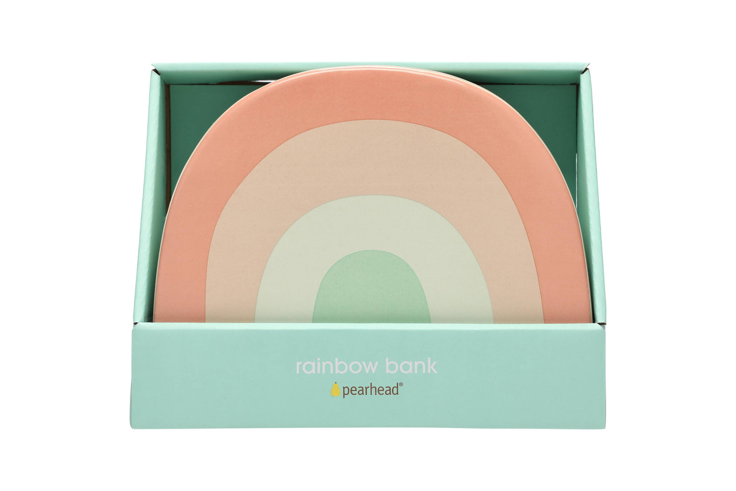 Pearhead - Ceramic Rainbow Bank, Nursery Decor
