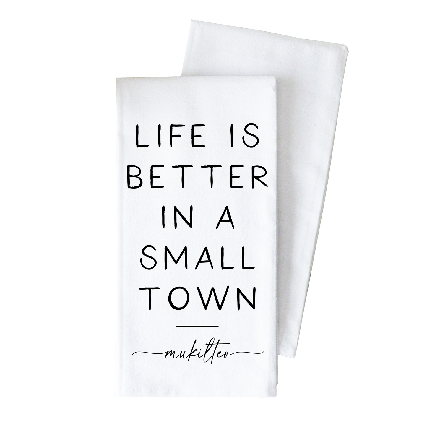 Porter Lane Home - Better In A Small Town Custom Tea Towel
