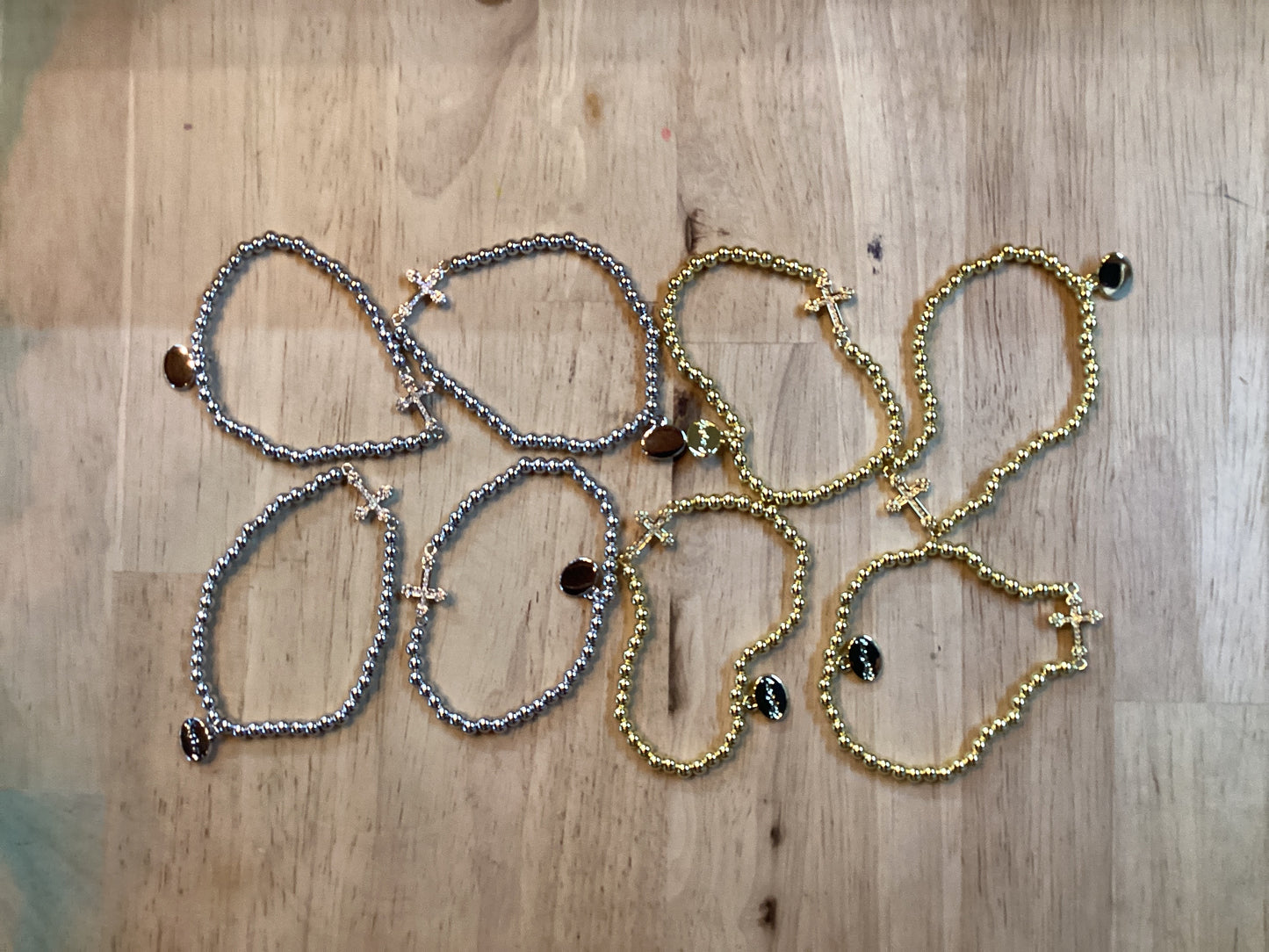 Alex Carol silver/gold cross bracelets