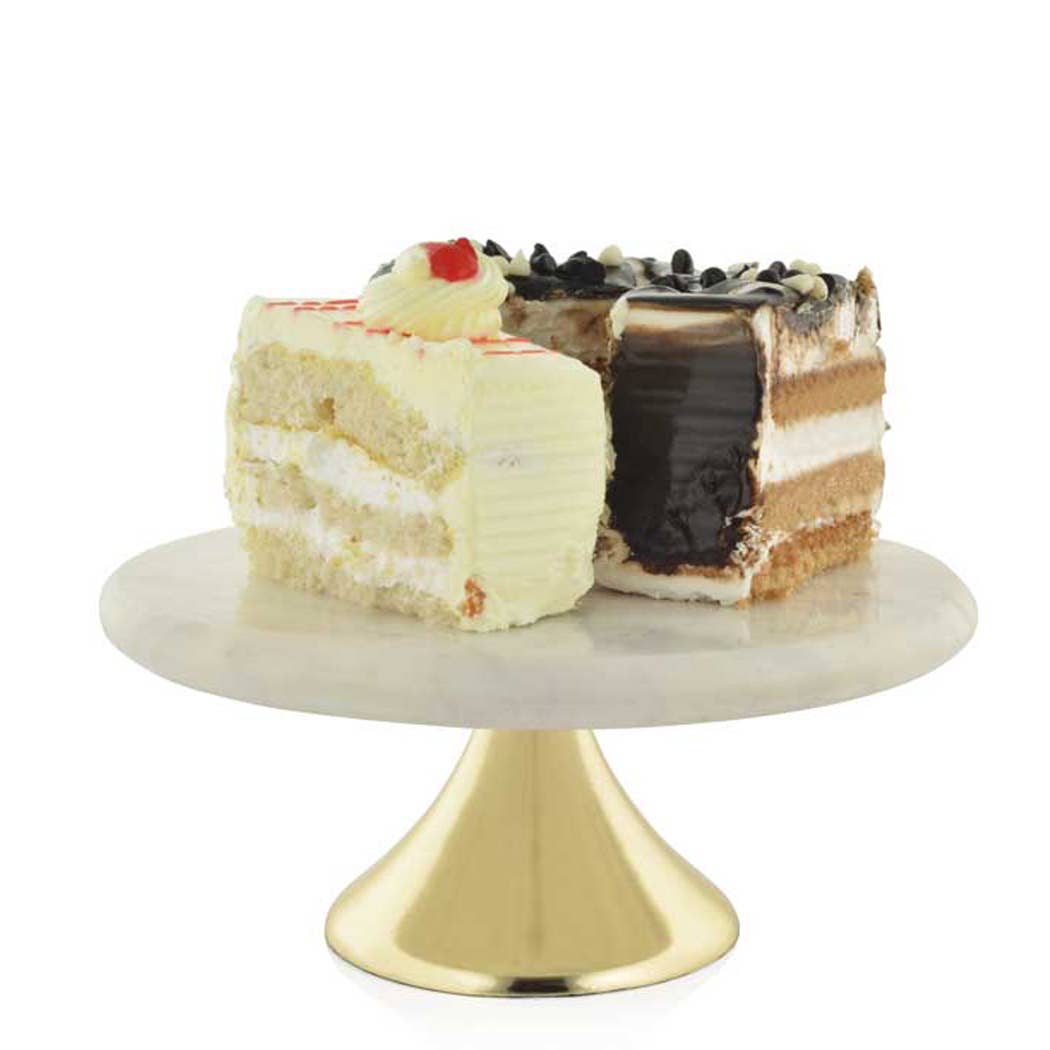 Edge Company - Marble & Gold Cake Stand Large