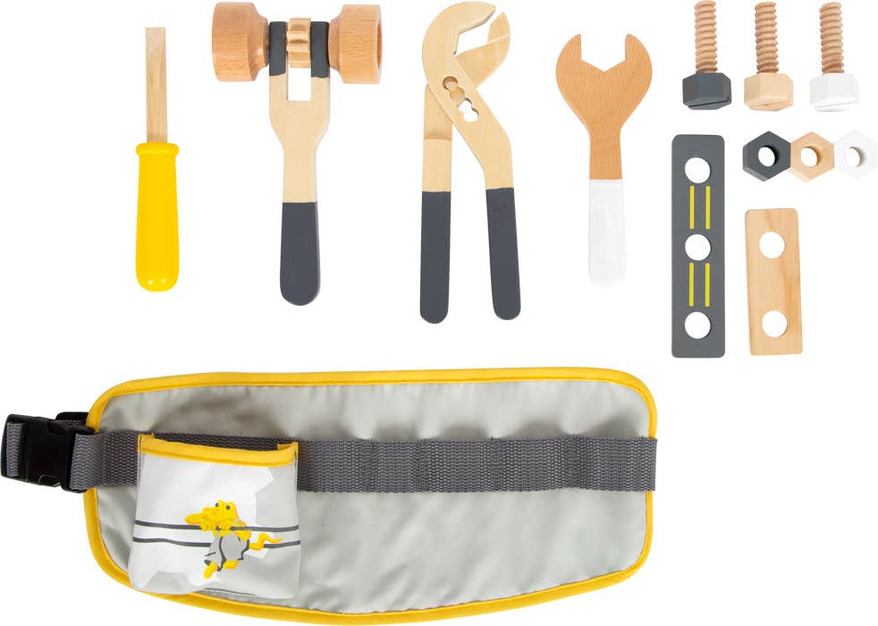 Hauck Toys - Small Foot Wooden Toys Tool Belt "Miniwob" Playset Designed