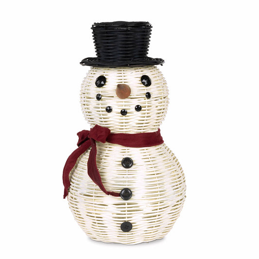 Blossom Bucket & Crossroads Home - Tall Rattan Snowman