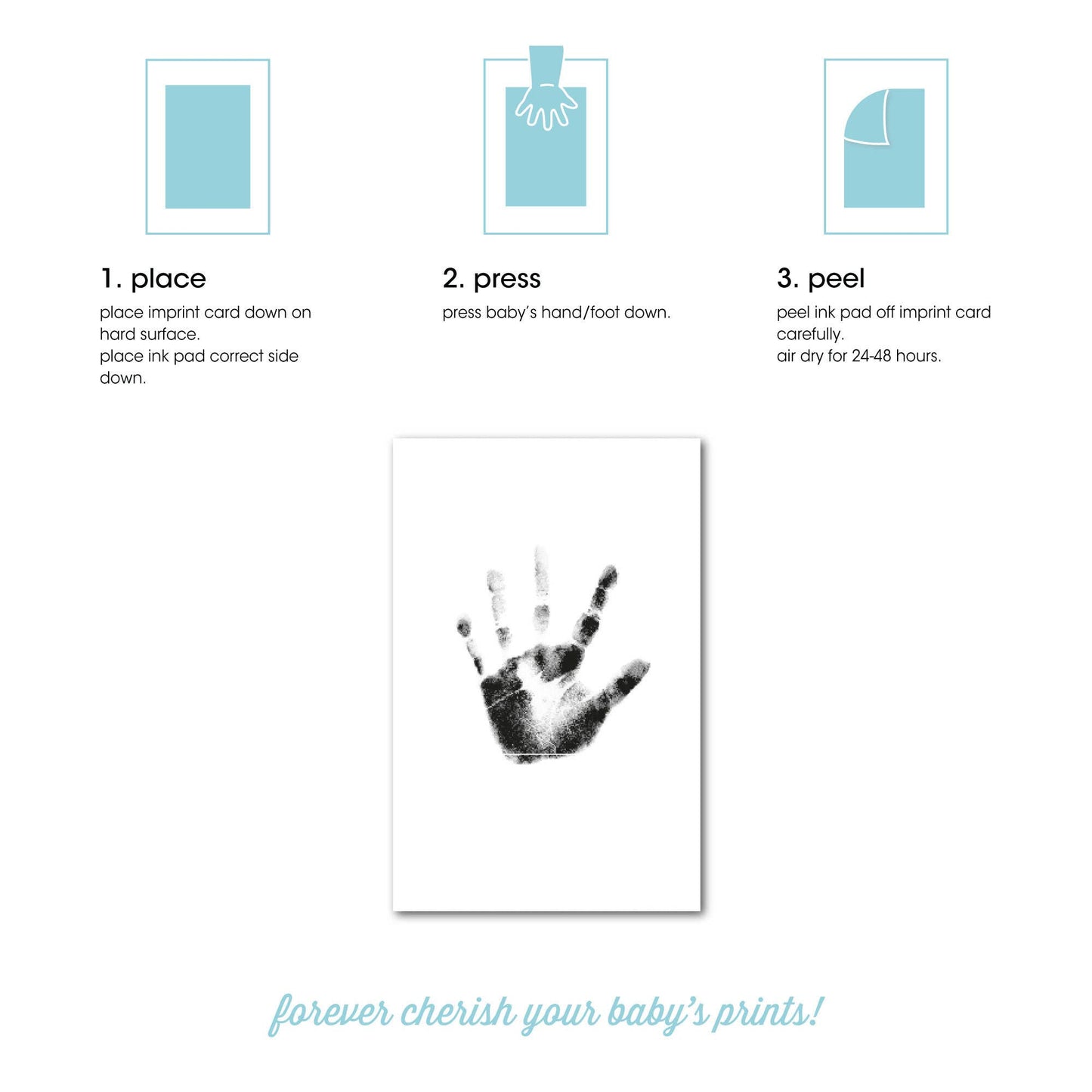 Pearhead - Baby Handprint or Footprint Clean-Touch Ink Pad Kit
