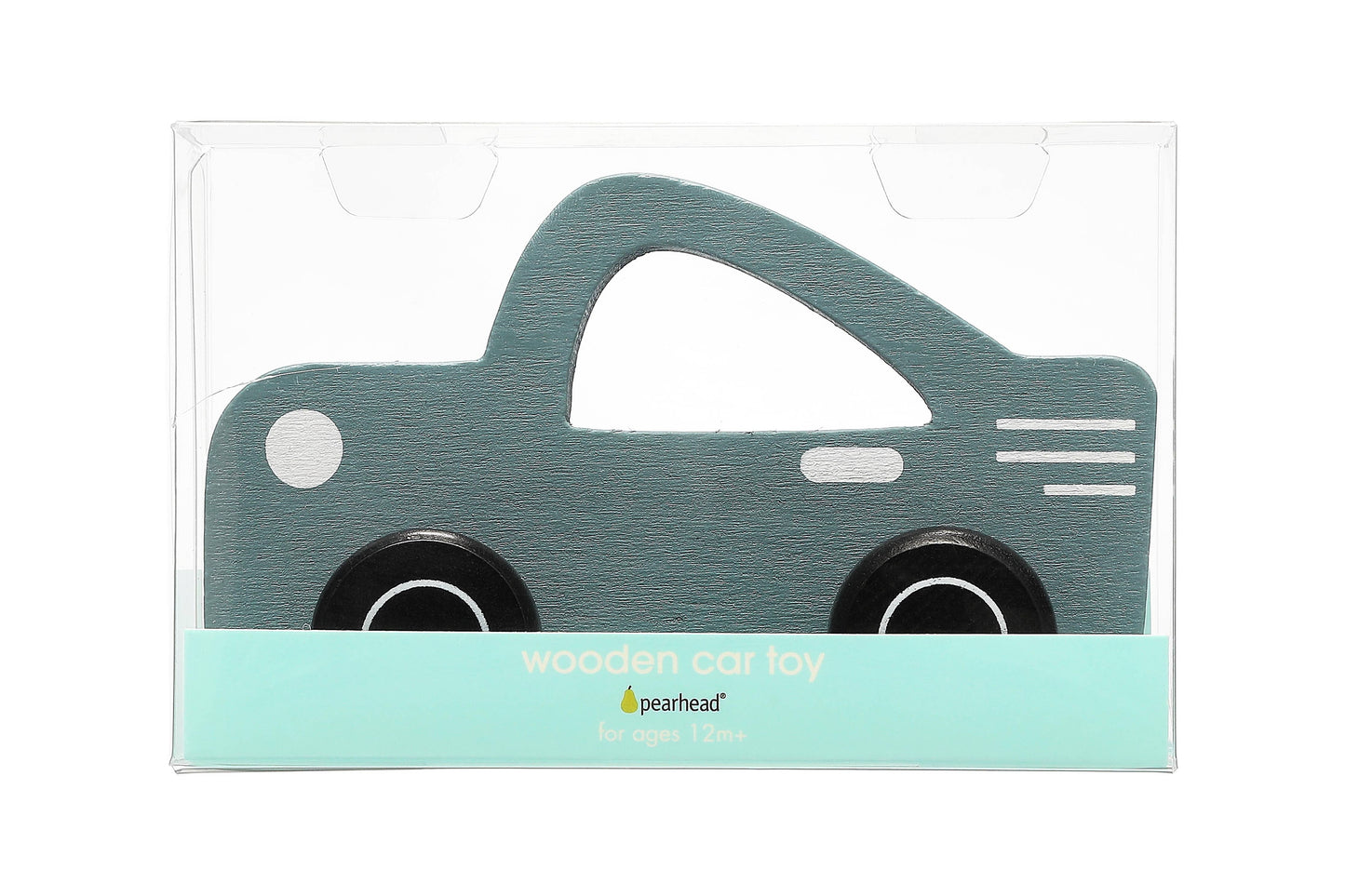 Pearhead - Wooden Toy Car, Baby & Toddler Toy Nursery Decor