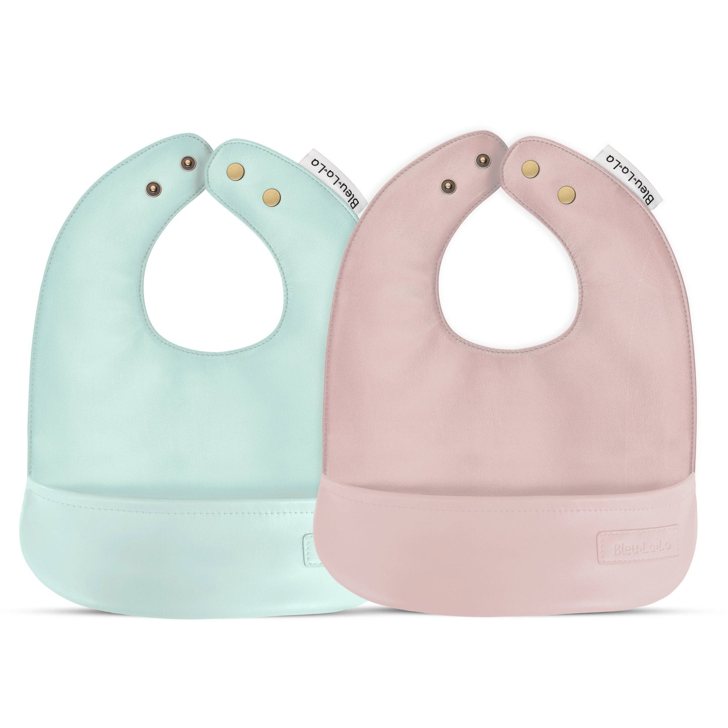 Bleu La La - Classic -Vegan leather bib 0-12 months