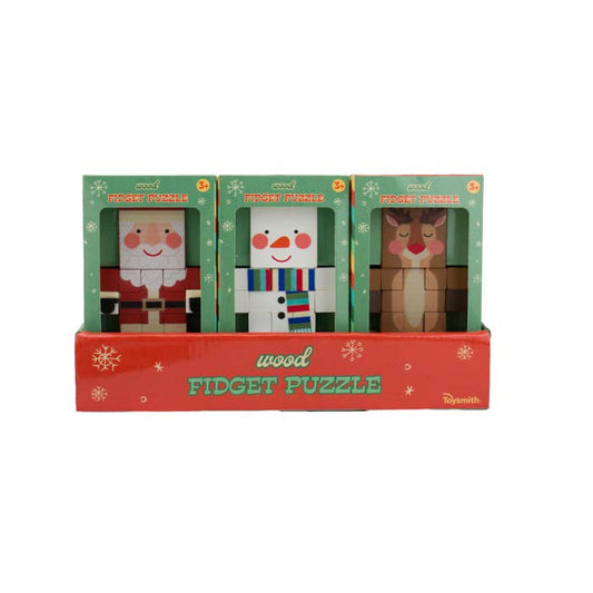 Toysmith - Holiday Wood Fidget Puzzle
