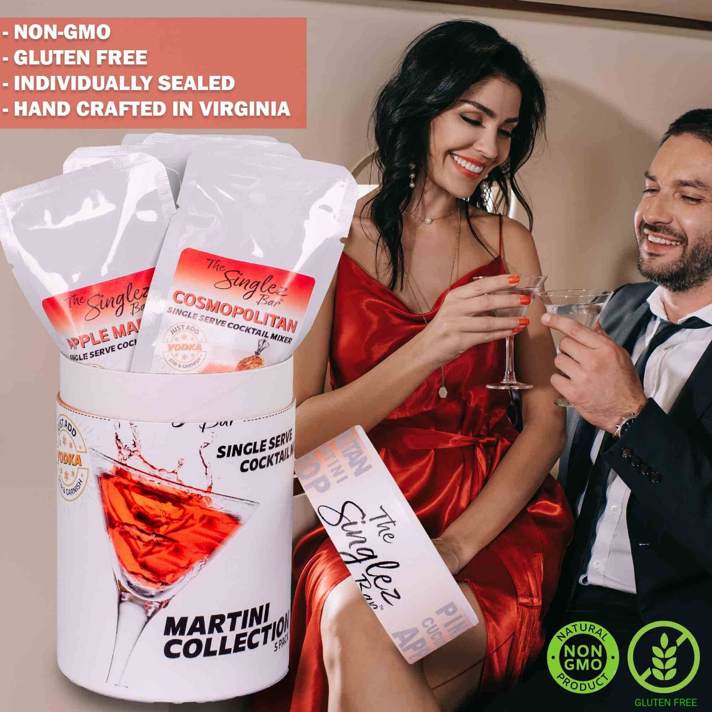 ThousandOaksBarrelCo. - Singlez Bar Martini Collection- 5-Pack Single Serve Mixers