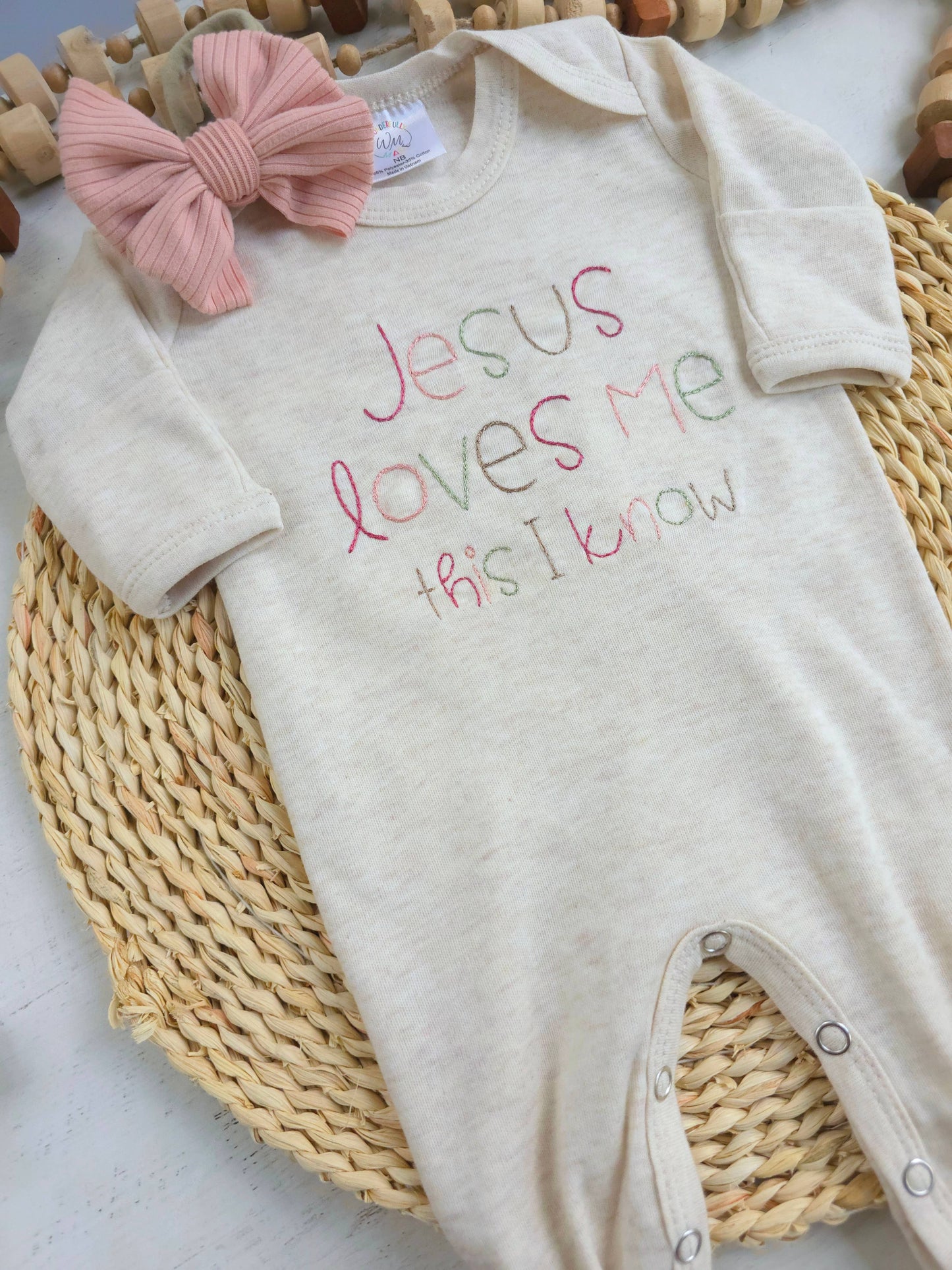 Wonderfully Made - Baby Romper | Baby Girl Outfit - Jesus Loves Me