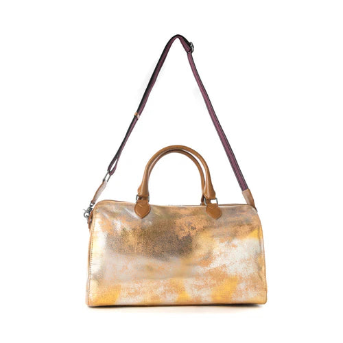 MYRA Ranger’s Echo Snake Print Leather Duffle Bag