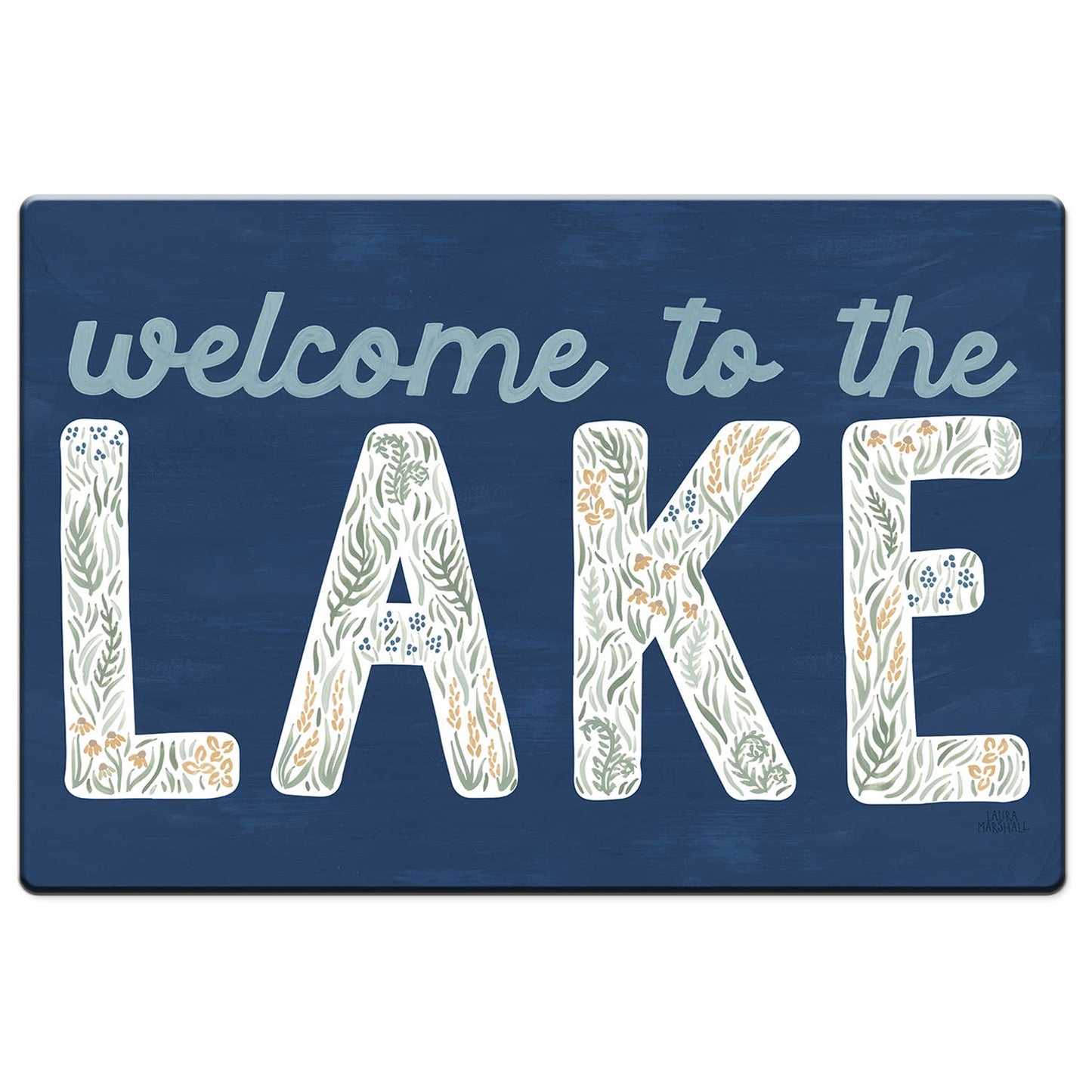 CounterArt/Highland Home/Thirstystone - "Welcome To Lake" 30" x 20" Decorative Comfort Floor Mat