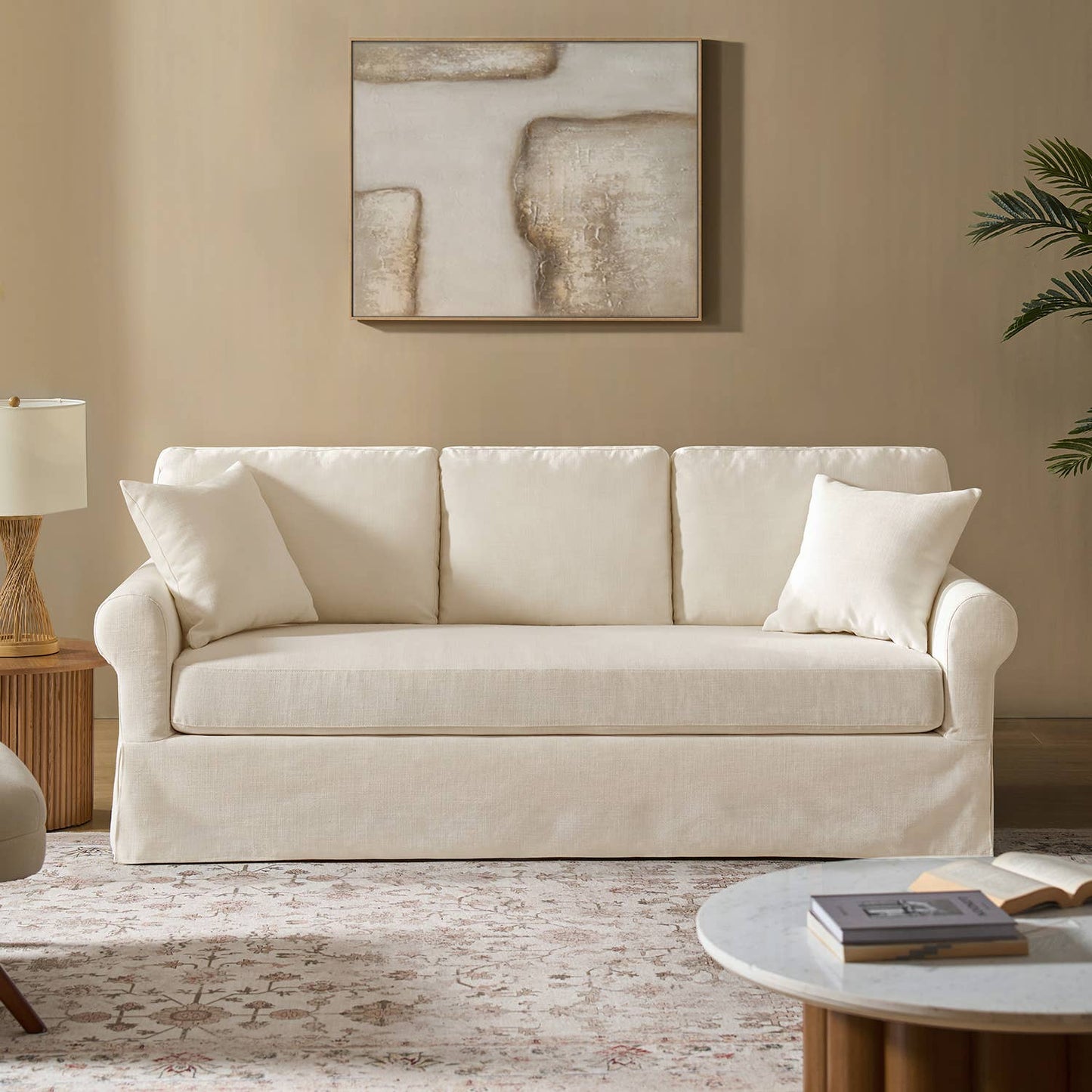 Karat Home - Enrico Slipcovered Sofa