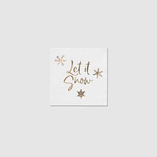 Coterie Party Supplies - Let It Snow Cocktail Napkins (25 per pack)