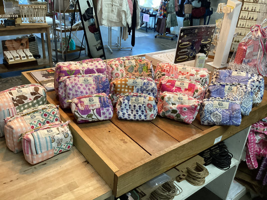 Quilted Cosmetic Bag Set of 3; by Heart of Grace