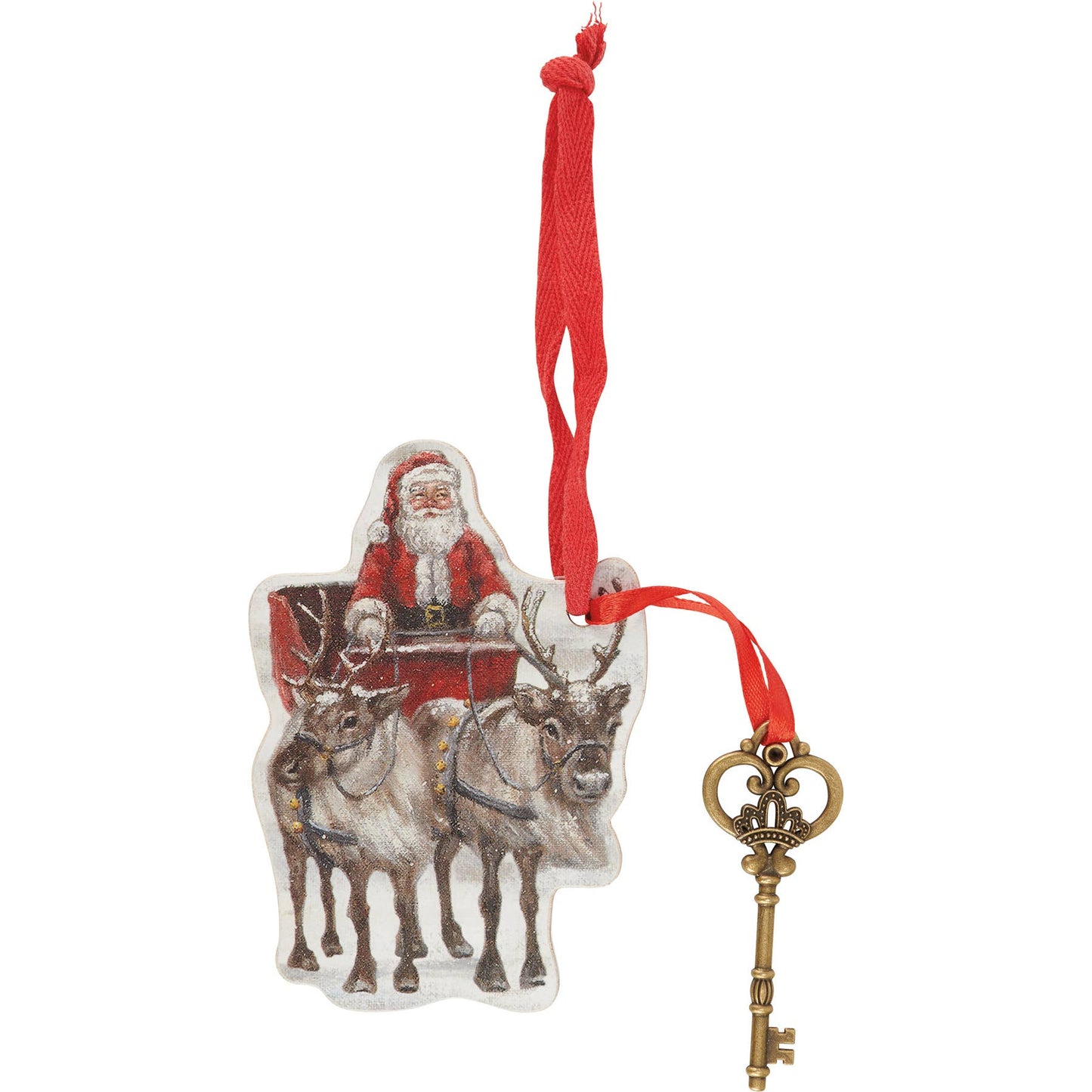 Primitives by Kathy - Santa's Sleigh Key Ornament