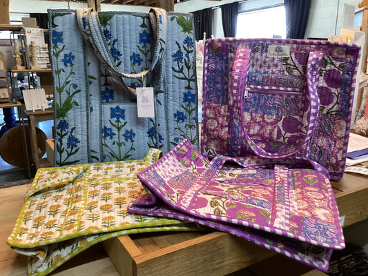 Quilted Tote Bag; by Heart of Grace