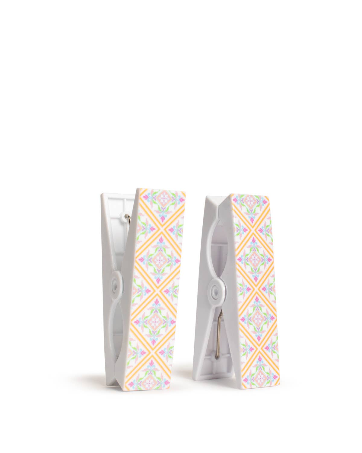 The Royal Standard - Verona Beach Towel Clips   White/Multi 1.5x4.5   Set of 2
