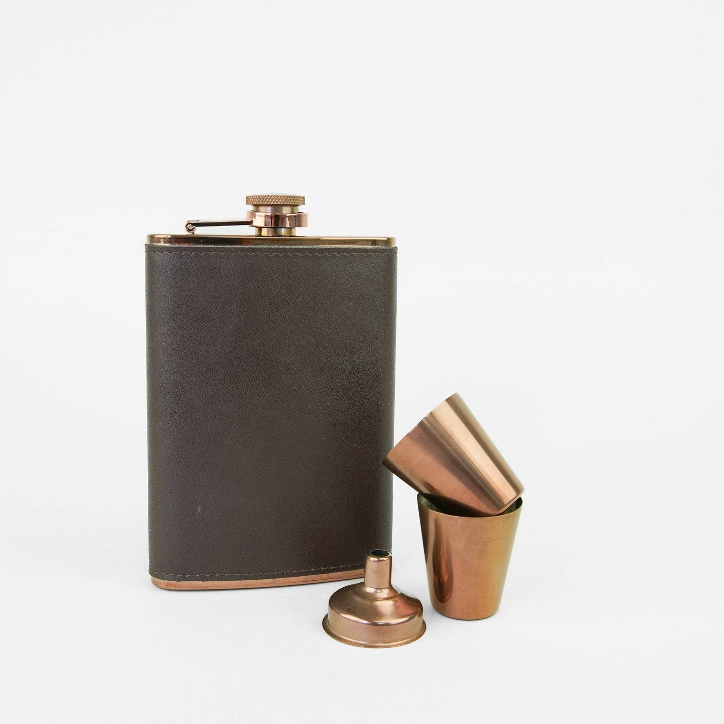 Sophos - 4 Piece Copper Hip Flask Set