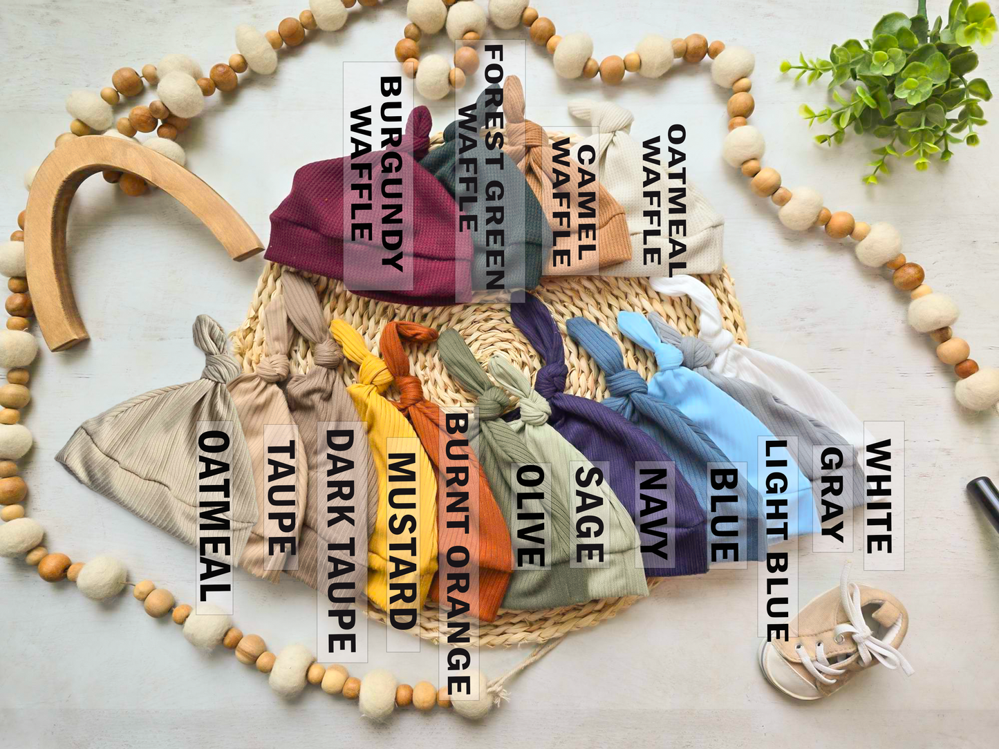 Wonderfully Made - Baby Hats Knotted Solid Colors