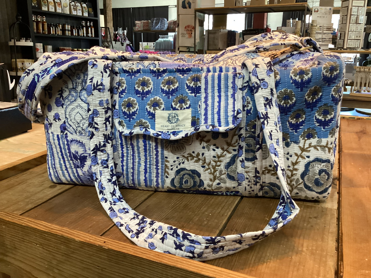 Quilted Weekender Duffle Bag by Heart of Grace