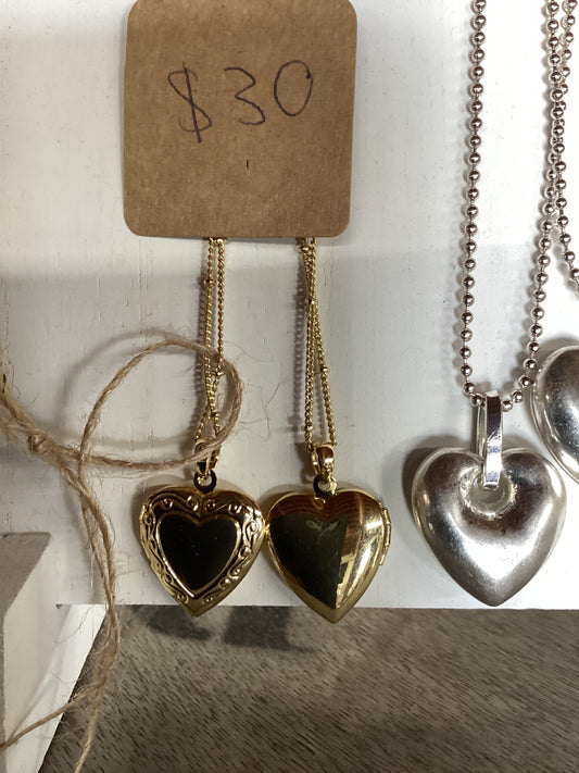 Gold heart locket