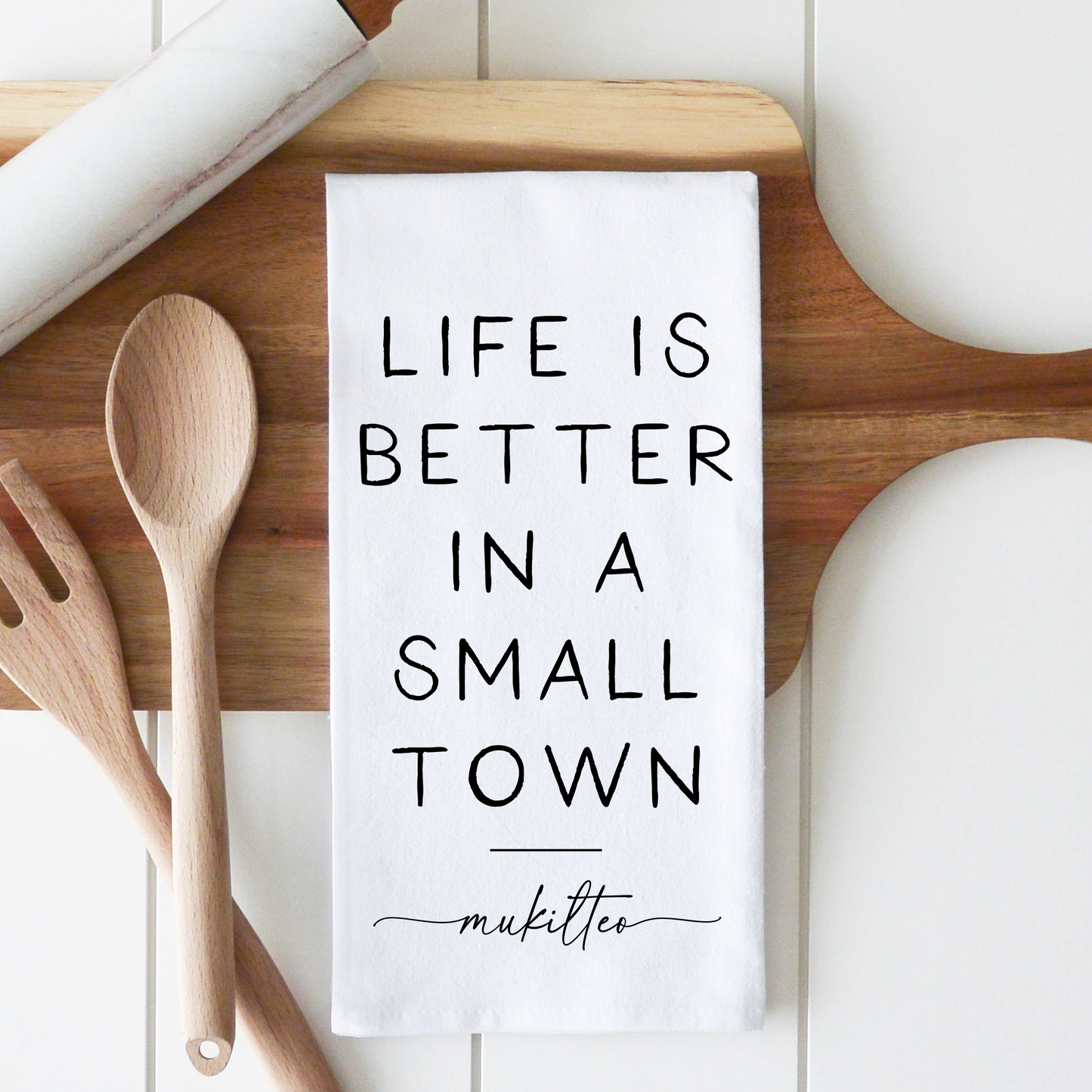 Porter Lane Home - Better In A Small Town Custom Tea Towel